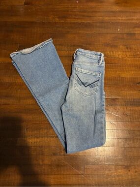 Idyllwind Distressed Light Blue Flare Jeans